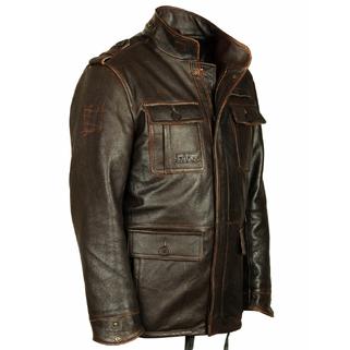 Кожаная куртка Military M65 brown (Art.562)